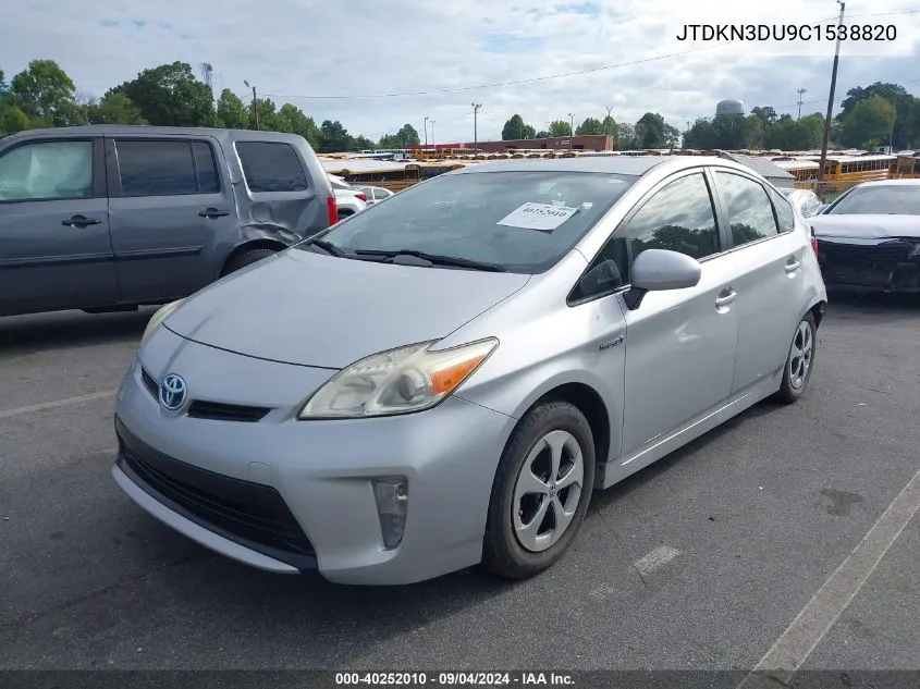 2012 Toyota Prius VIN: JTDKN3DU9C1538820 Lot: 40252010