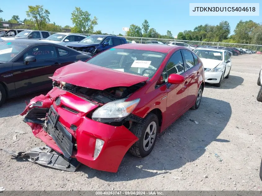 JTDKN3DU1C5404618 2012 Toyota Prius Four