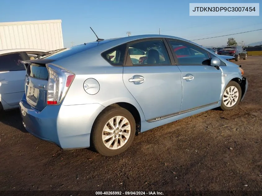 2012 Toyota Prius Plug-In VIN: JTDKN3DP9C3007454 Lot: 40265992