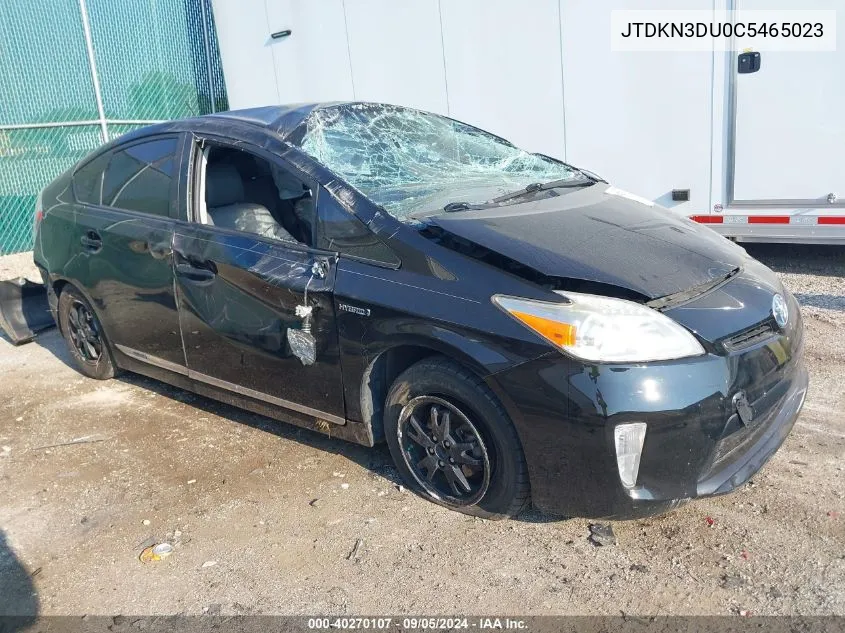 2012 Toyota Prius VIN: JTDKN3DU0C5465023 Lot: 40270107