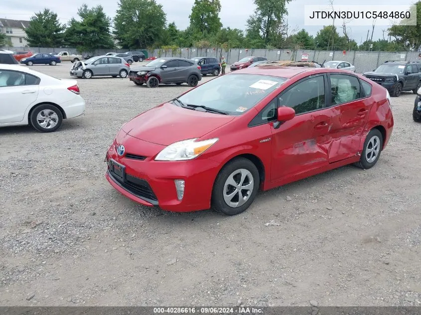 JTDKN3DU1C5484860 2012 Toyota Prius Two