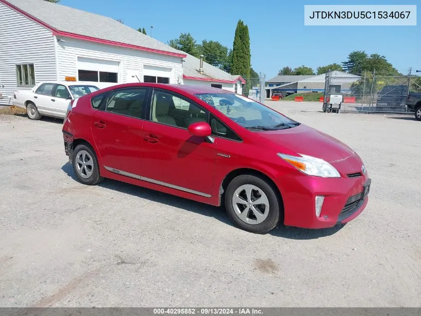 2012 Toyota Prius Four VIN: JTDKN3DU5C1534067 Lot: 40295852