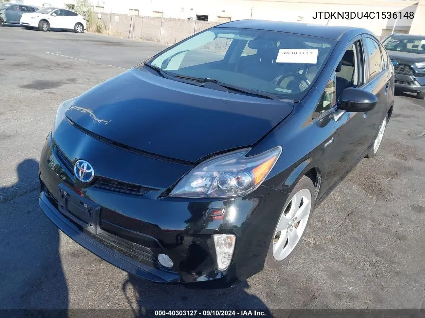 JTDKN3DU4C1536148 2012 Toyota Prius