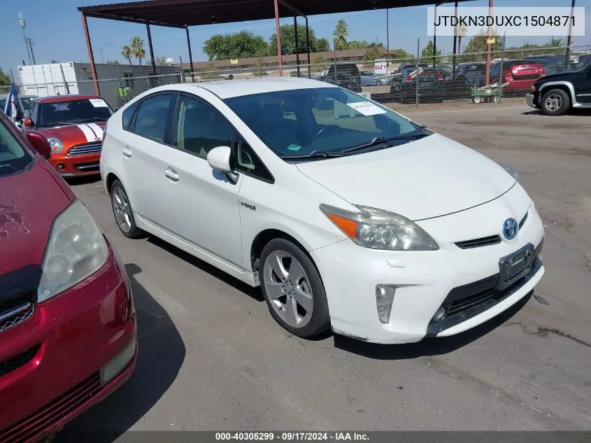 JTDKN3DUXC1504871 2012 Toyota Prius Five