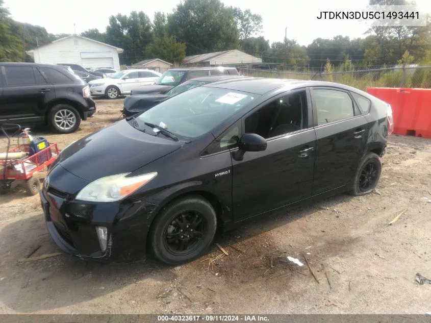 2012 Toyota Prius Two VIN: JTDKN3DU5C1493441 Lot: 40323617