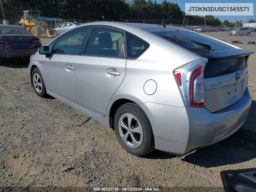 2012 Toyota Prius Four VIN: JTDKN3DU5C1545571 Lot: 40333738