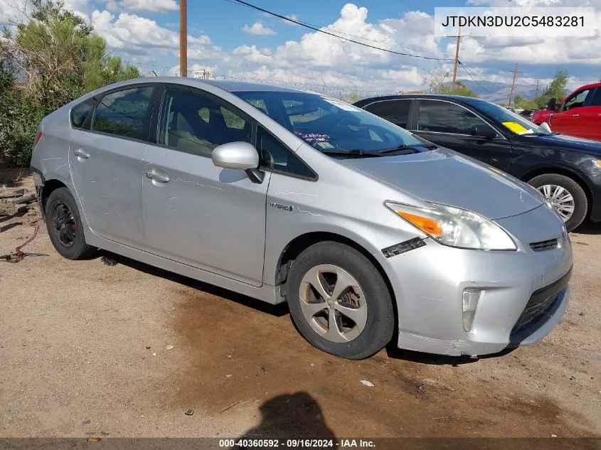 2012 Toyota Prius Two VIN: JTDKN3DU2C5483281 Lot: 40360592