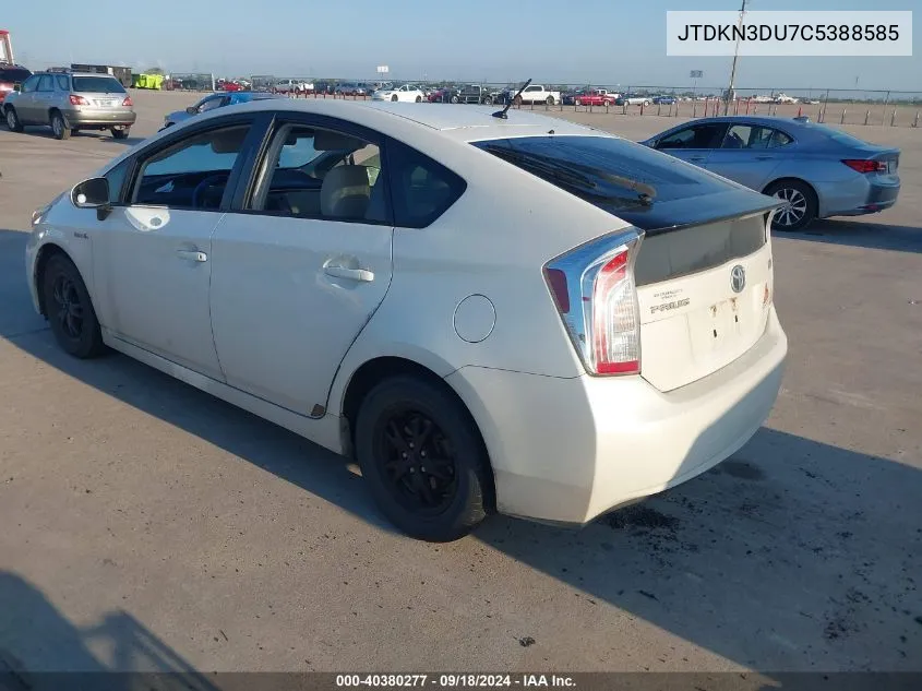 JTDKN3DU7C5388585 2012 Toyota Prius Two