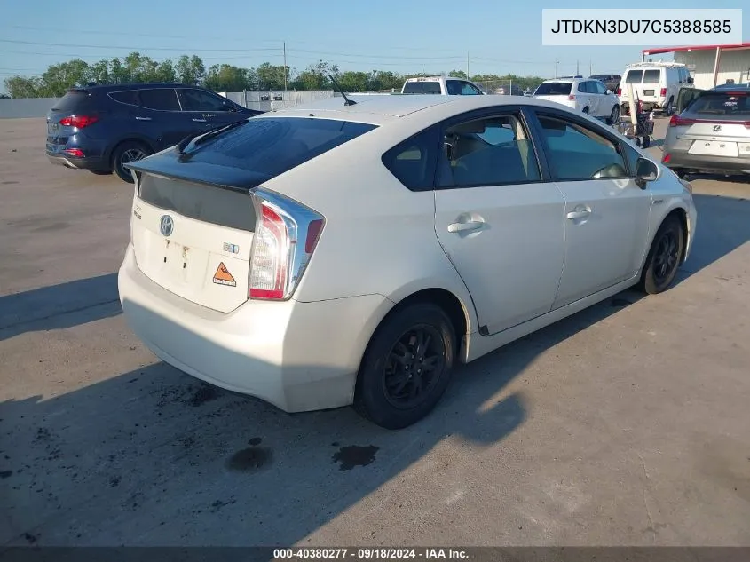 JTDKN3DU7C5388585 2012 Toyota Prius Two