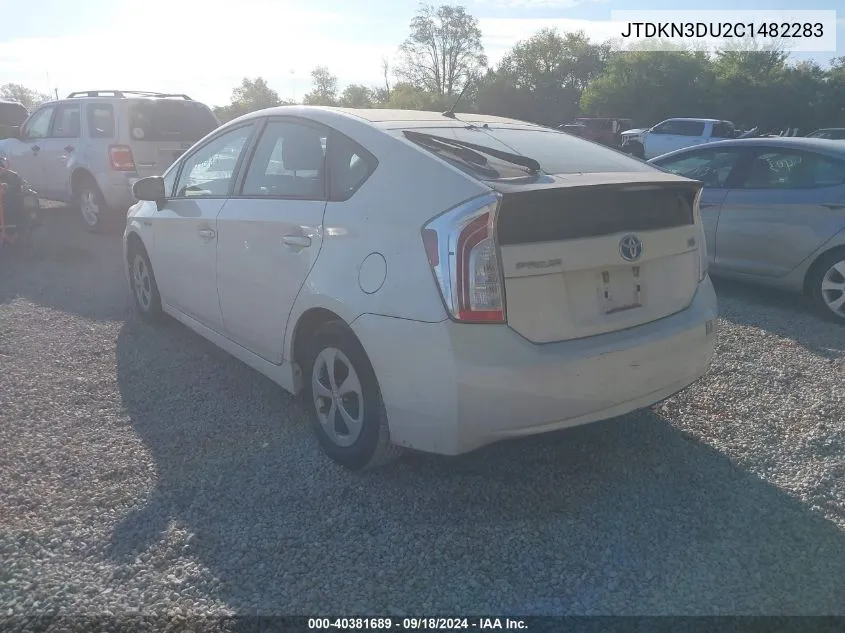 2012 Toyota Prius Two VIN: JTDKN3DU2C1482283 Lot: 40381689