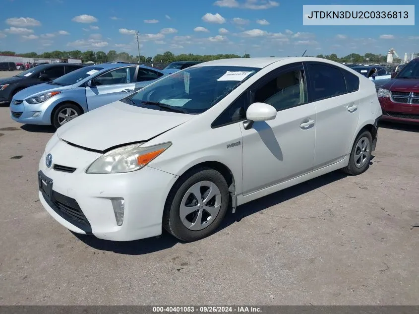 JTDKN3DU2C0336813 2012 Toyota Prius Two