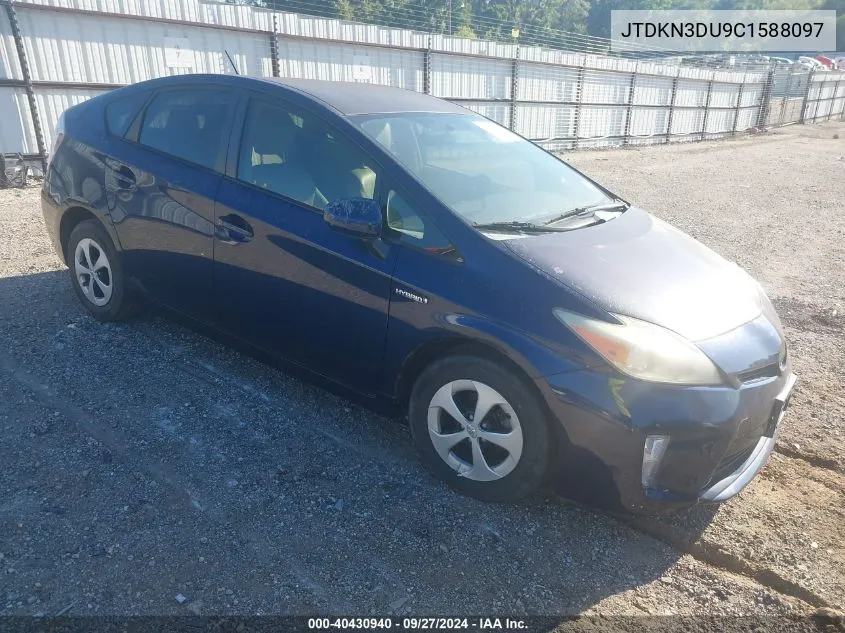 2012 Toyota Prius Three VIN: JTDKN3DU9C1588097 Lot: 40430940