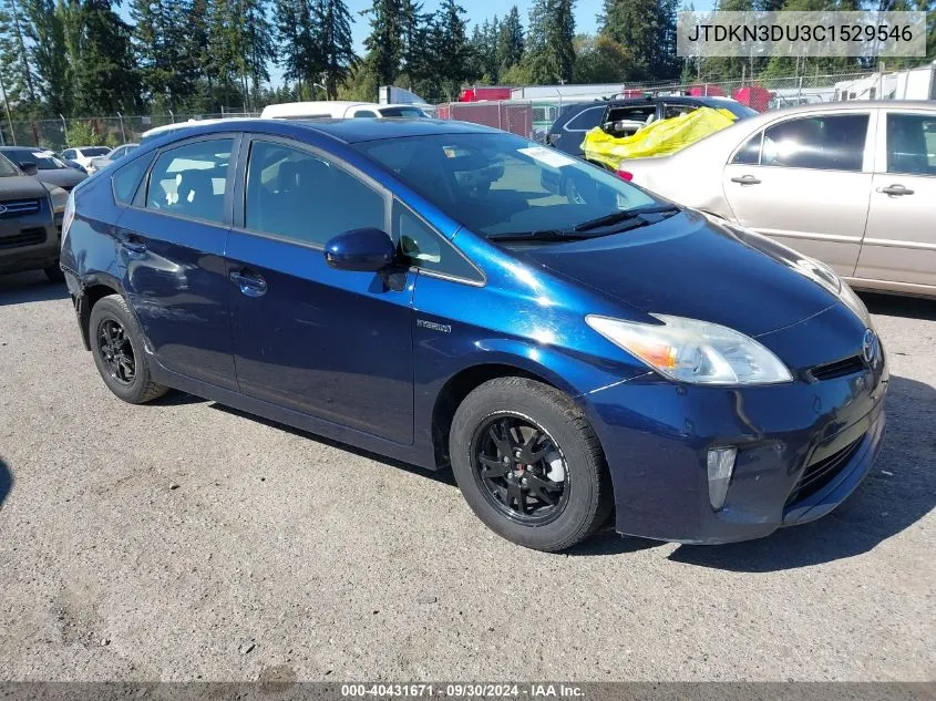 2012 Toyota Prius Two VIN: JTDKN3DU3C1529546 Lot: 40431671