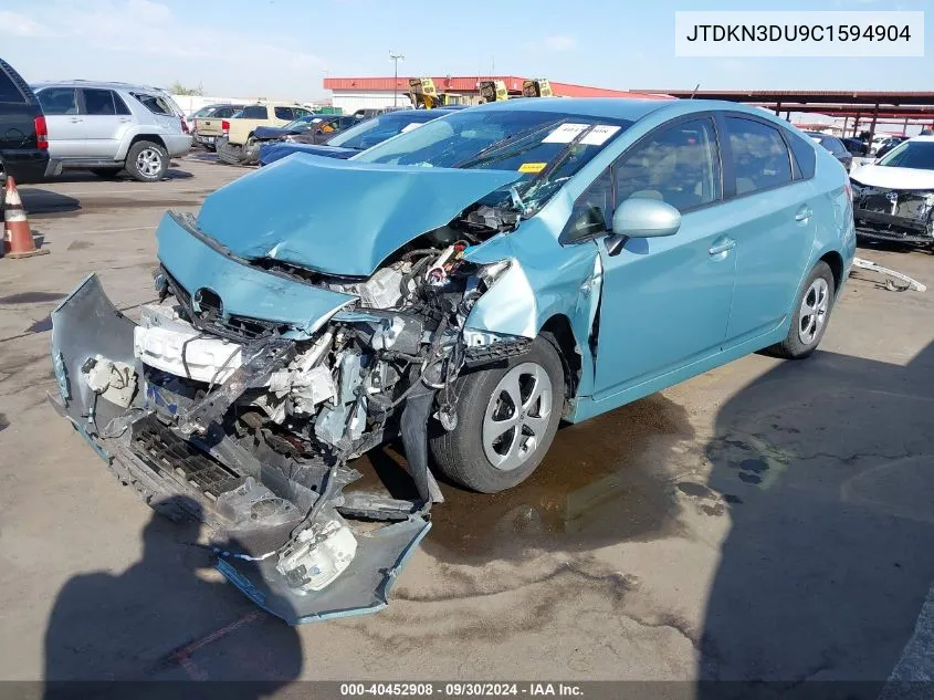 JTDKN3DU9C1594904 2012 Toyota Prius