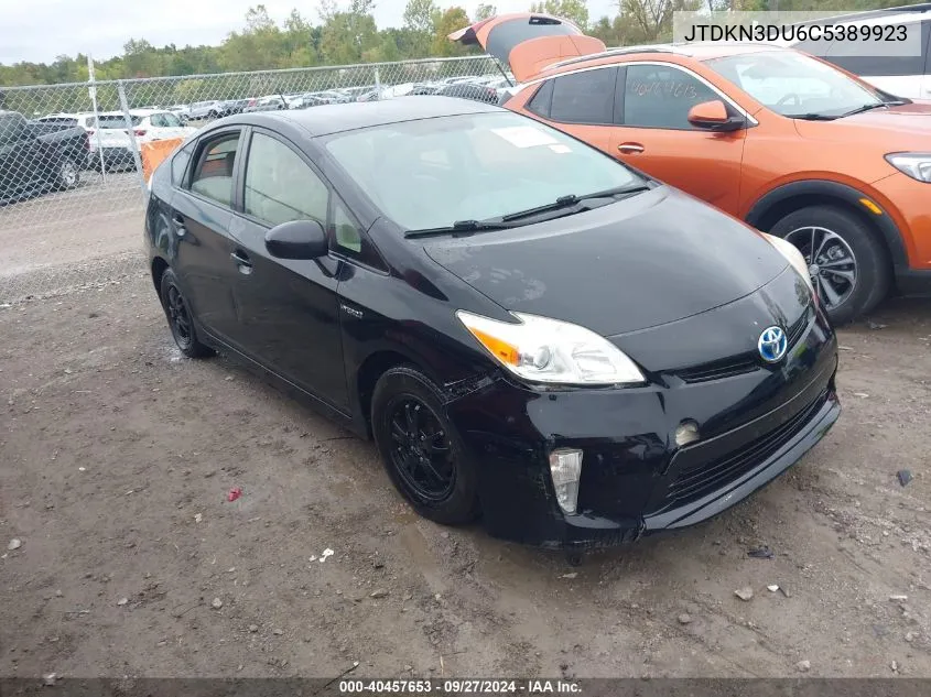 2012 Toyota Prius Three VIN: JTDKN3DU6C5389923 Lot: 40457653