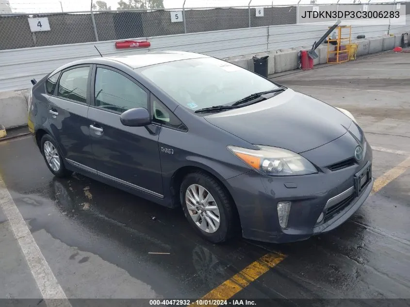 2012 Toyota Prius Plug-In VIN: JTDKN3DP3C3006283 Lot: 40472932