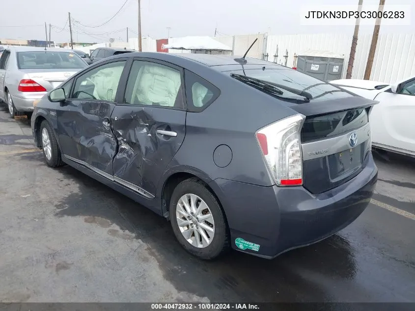 2012 Toyota Prius Plug-In VIN: JTDKN3DP3C3006283 Lot: 40472932