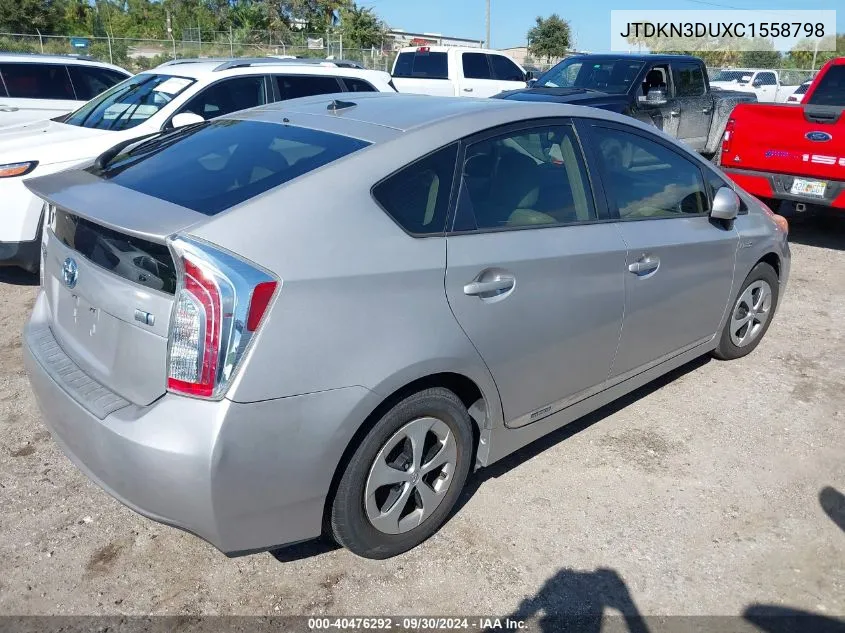 JTDKN3DUXC1558798 2012 Toyota Prius