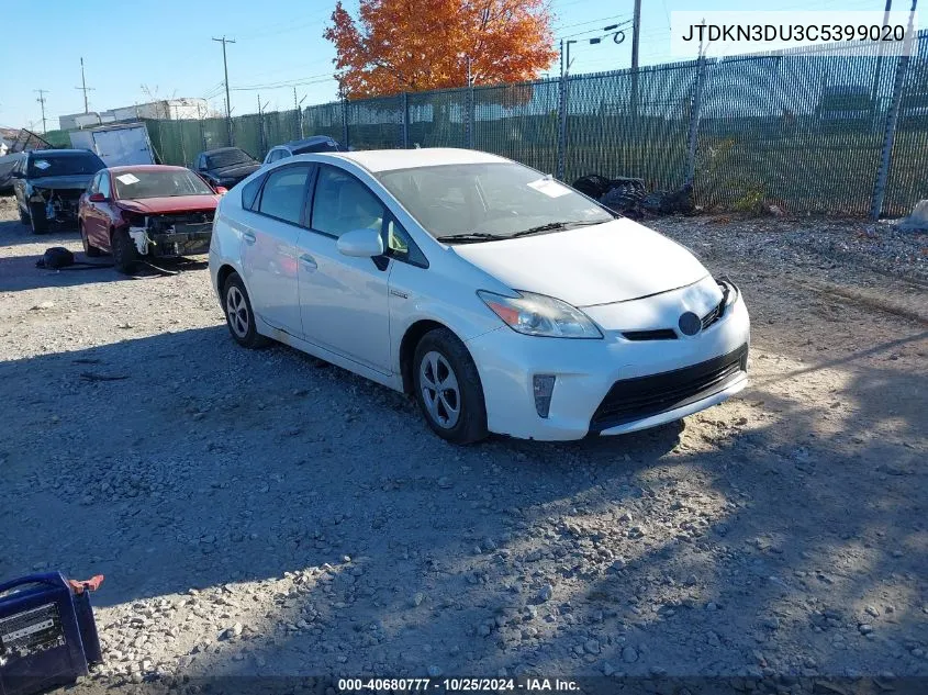 2012 Toyota Prius Two VIN: JTDKN3DU3C5399020 Lot: 40680777