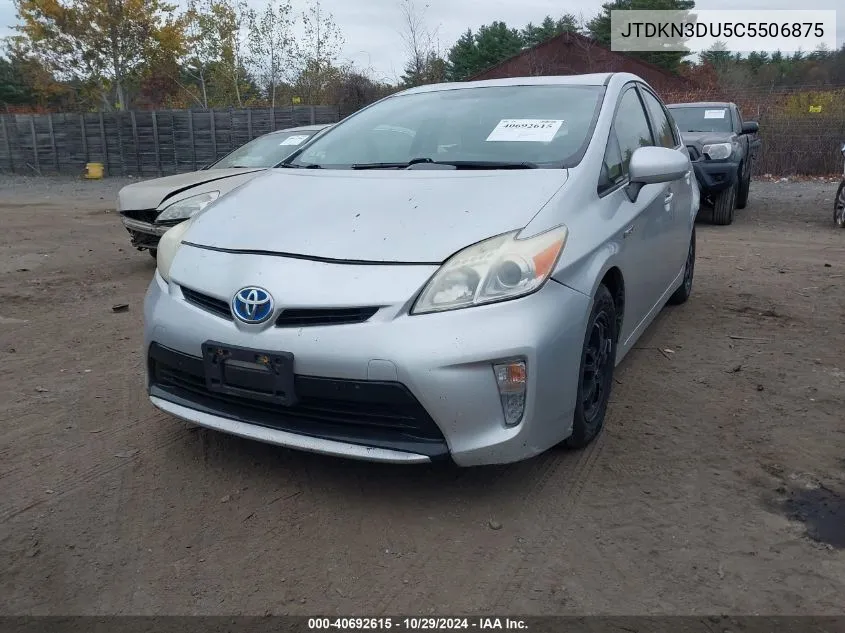 2012 Toyota Prius Two VIN: JTDKN3DU5C5506875 Lot: 40692615