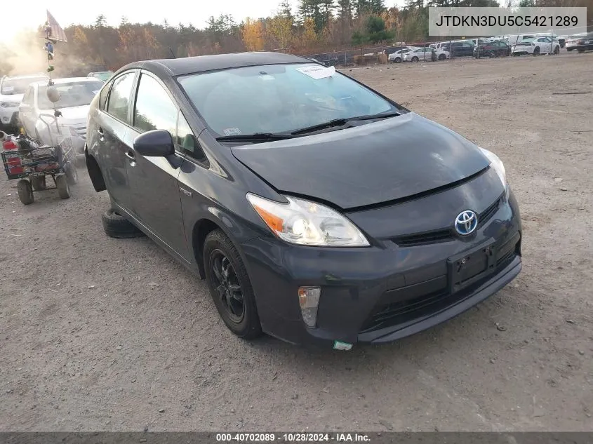 2012 Toyota Prius VIN: JTDKN3DU5C5421289 Lot: 40702089