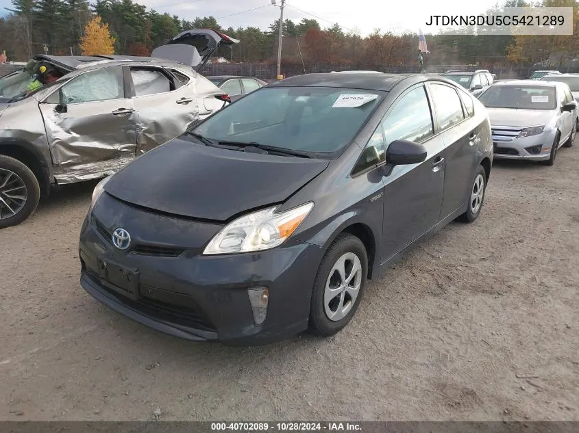 2012 Toyota Prius VIN: JTDKN3DU5C5421289 Lot: 40702089