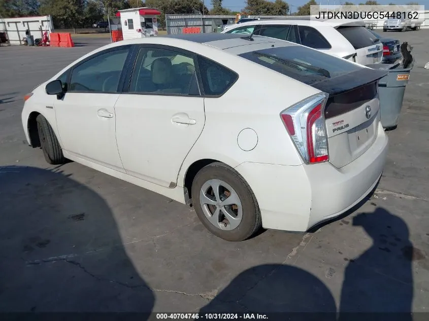 2012 Toyota Prius VIN: JTDKN3DU6C5448162 Lot: 40704746