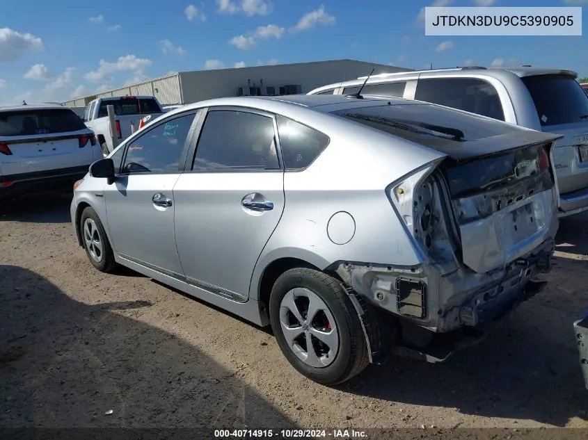 JTDKN3DU9C5390905 2012 Toyota Prius Four