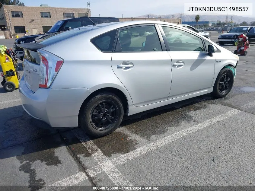 JTDKN3DU5C1498557 2012 Toyota Prius Two