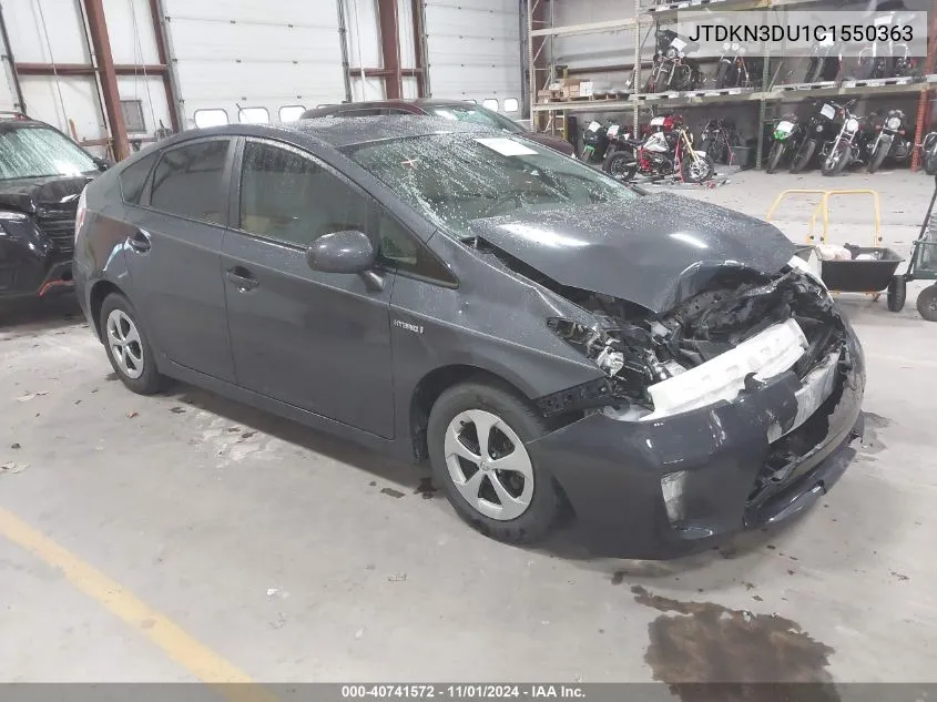 JTDKN3DU1C1550363 2012 Toyota Prius Three