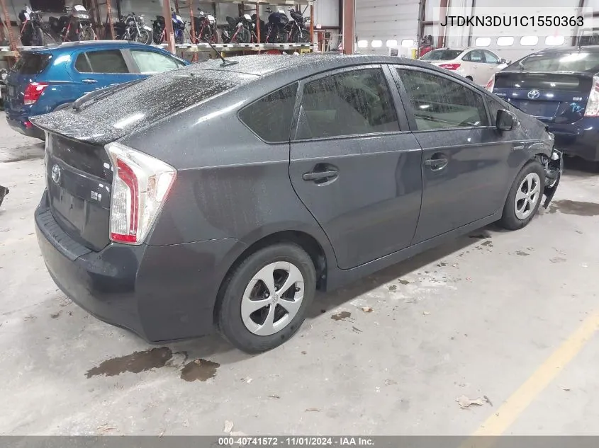 JTDKN3DU1C1550363 2012 Toyota Prius Three