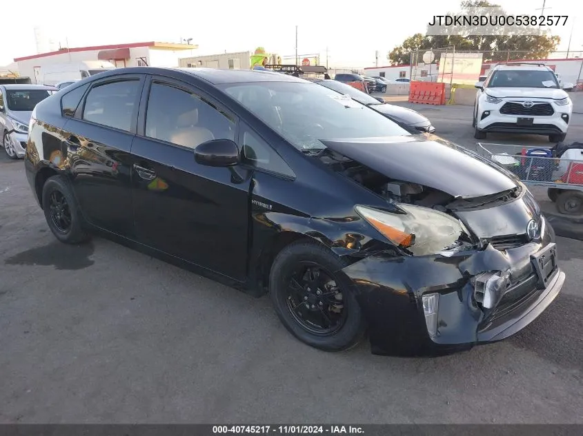 JTDKN3DU0C5382577 2012 Toyota Prius Four