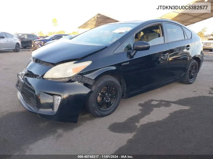 JTDKN3DU0C5382577 2012 Toyota Prius Four