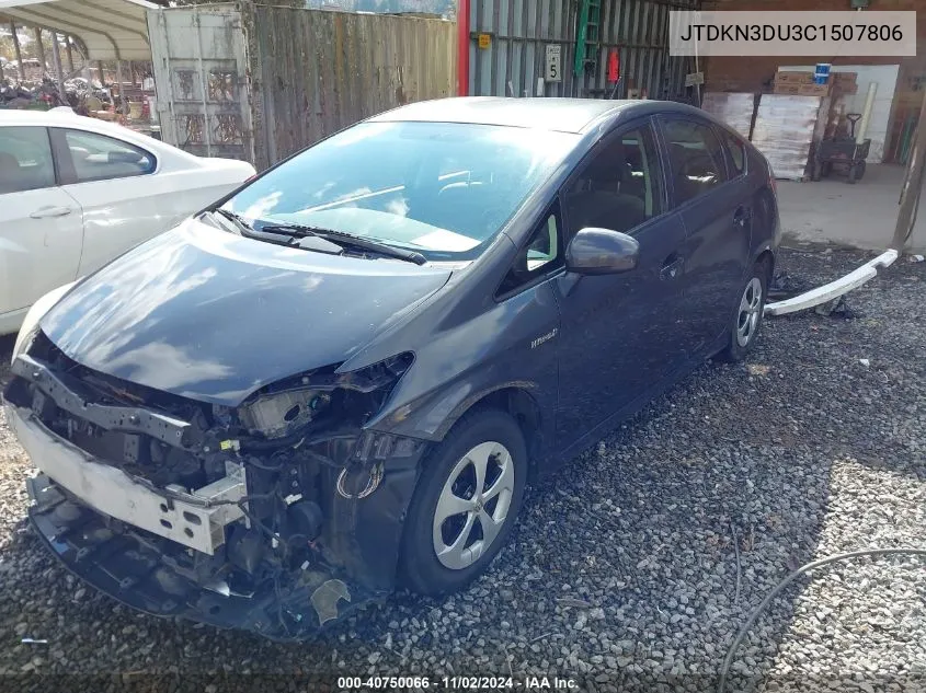 JTDKN3DU3C1507806 2012 Toyota Prius Two