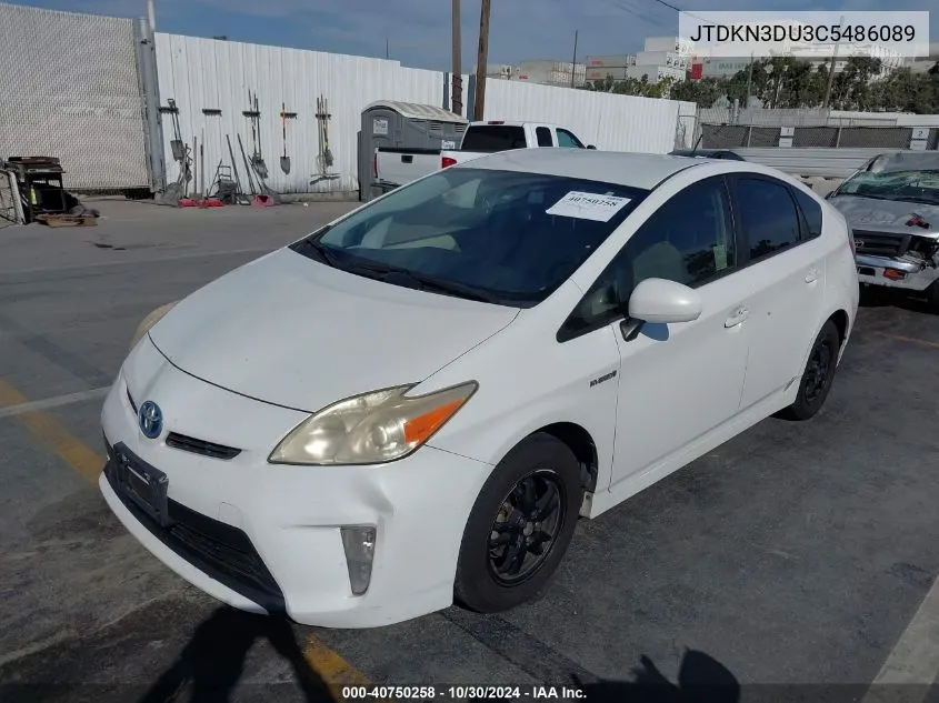 2012 Toyota Prius Two VIN: JTDKN3DU3C5486089 Lot: 40750258