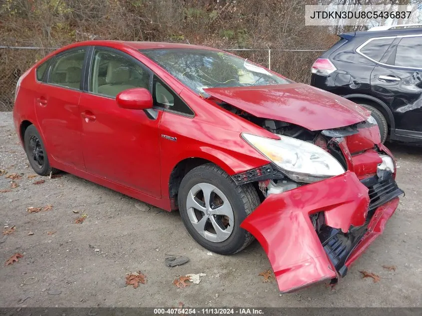 JTDKN3DU8C5436837 2012 Toyota Prius Two