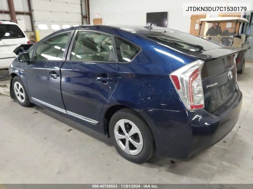 JTDKN3DU7C1530179 2012 Toyota Prius Four