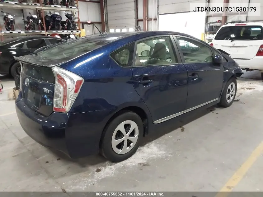 JTDKN3DU7C1530179 2012 Toyota Prius Four