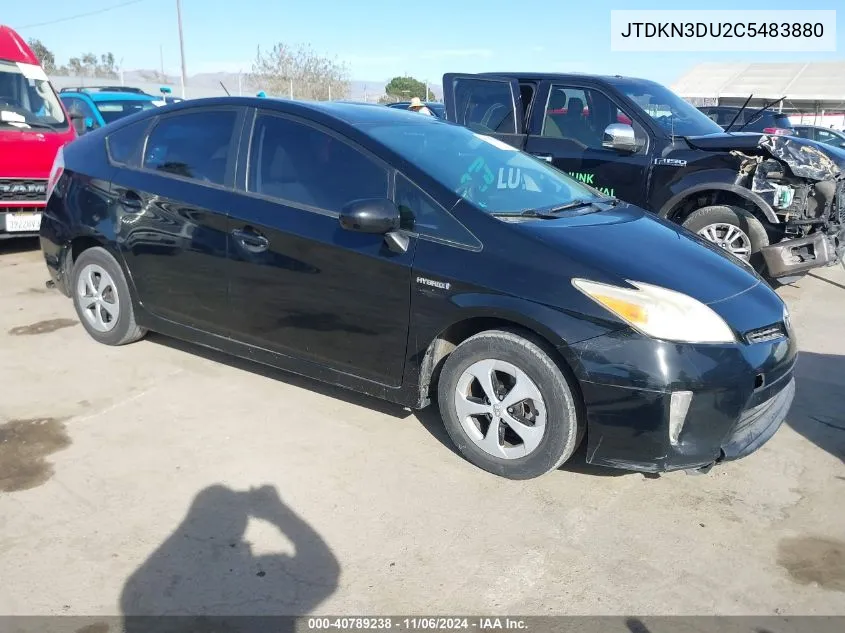 2012 Toyota Prius Two VIN: JTDKN3DU2C5483880 Lot: 40789238