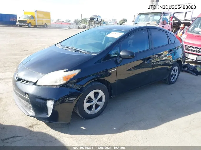 2012 Toyota Prius Two VIN: JTDKN3DU2C5483880 Lot: 40789238