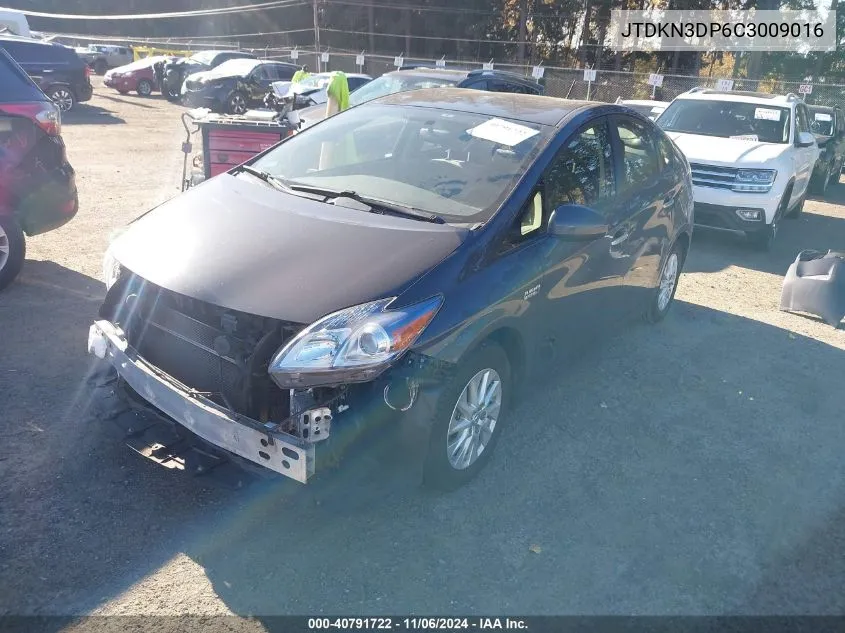 2012 Toyota Prius Plug-In VIN: JTDKN3DP6C3009016 Lot: 40791722