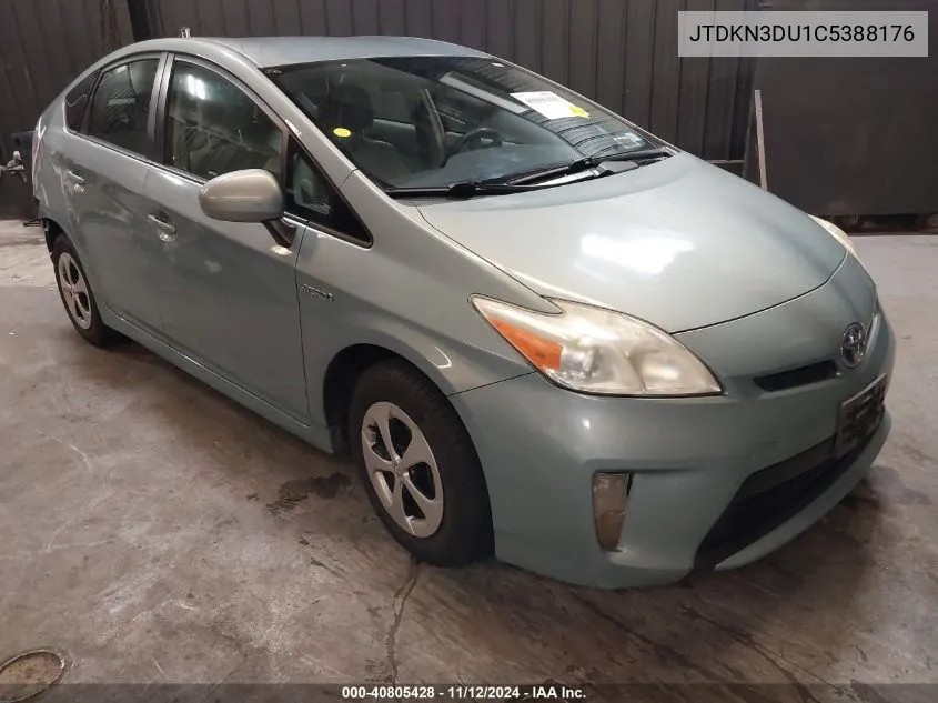 2012 Toyota Prius Two VIN: JTDKN3DU1C5388176 Lot: 40805428