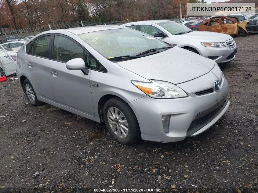 2012 Toyota Prius Plug-In VIN: JTDKN3DP6C3017178 Lot: 40827986