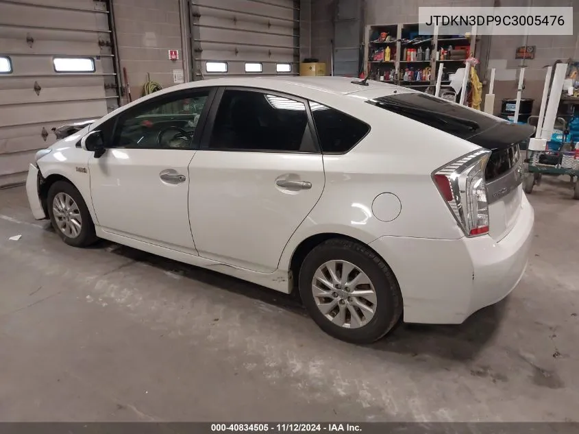 2012 Toyota Prius Plug-In VIN: JTDKN3DP9C3005476 Lot: 40834505