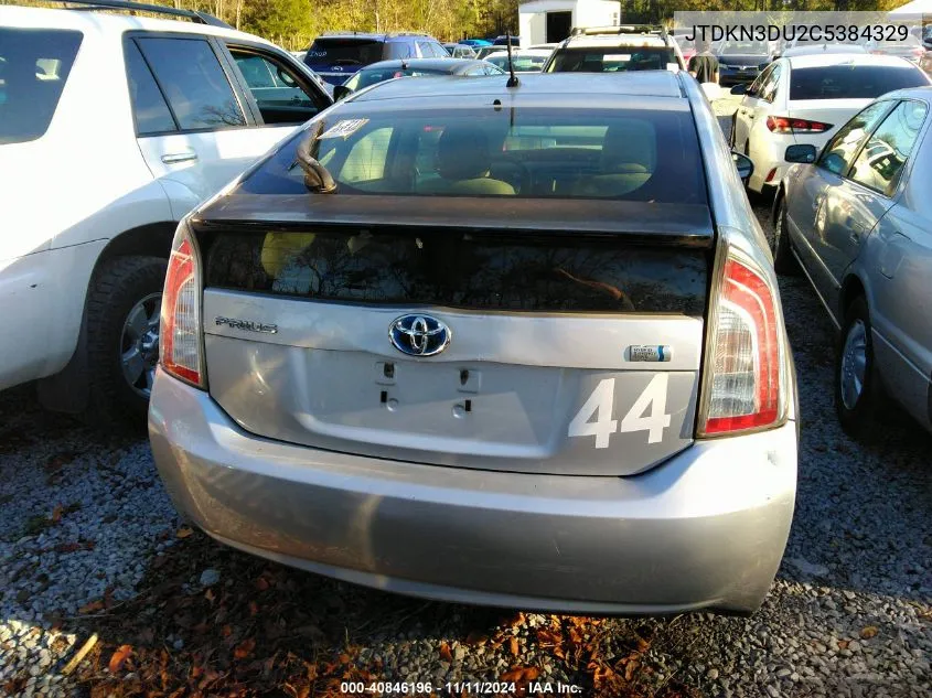 2012 Toyota Prius VIN: JTDKN3DU2C5384329 Lot: 40846196