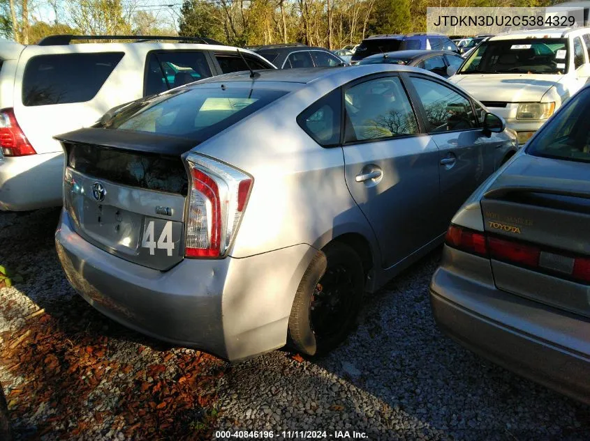 2012 Toyota Prius VIN: JTDKN3DU2C5384329 Lot: 40846196