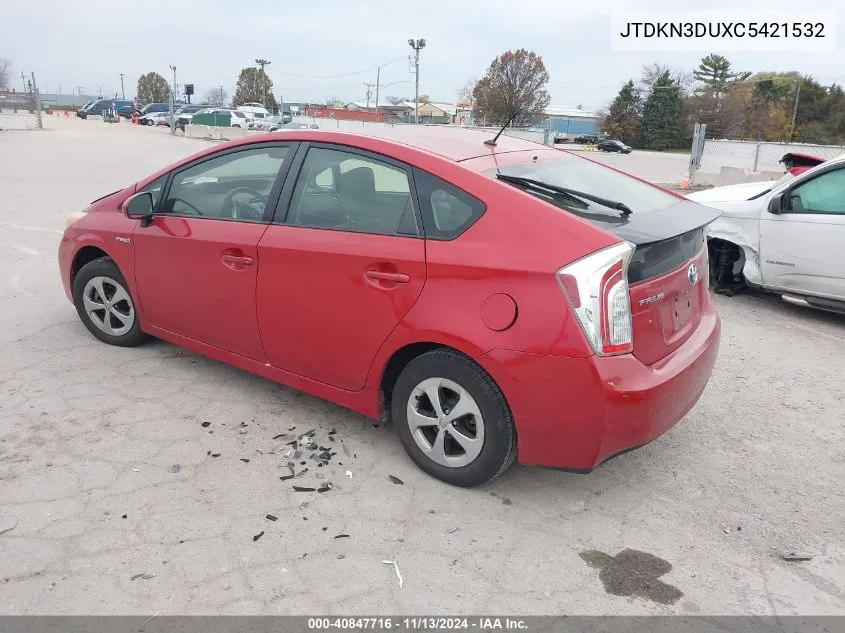 2012 Toyota Prius Two VIN: JTDKN3DUXC5421532 Lot: 40847716