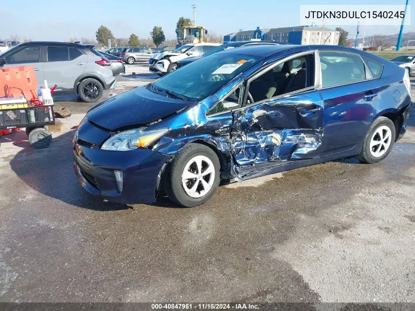 2012 Toyota Prius VIN: JTDKN3DULC1540245 Lot: 40847951