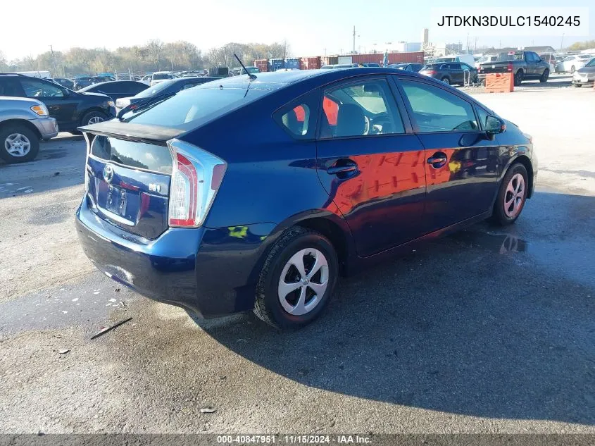 2012 Toyota Prius VIN: JTDKN3DULC1540245 Lot: 40847951