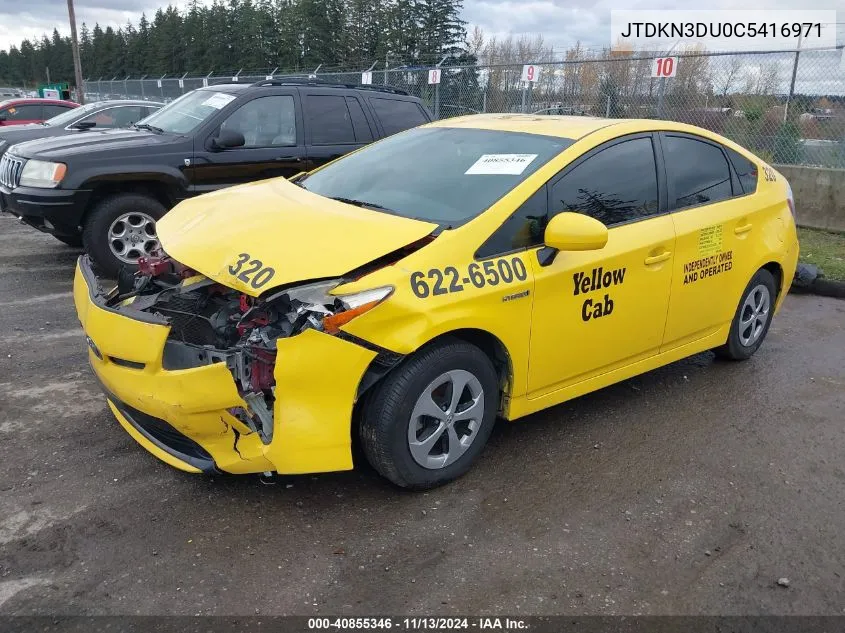 2012 Toyota Prius Two VIN: JTDKN3DU0C5416971 Lot: 40855346